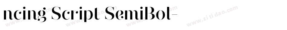 ncing Script SemiBol字体转换